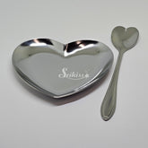 Heart Tray and Spoon Set for Craft - GOLD or SILVER